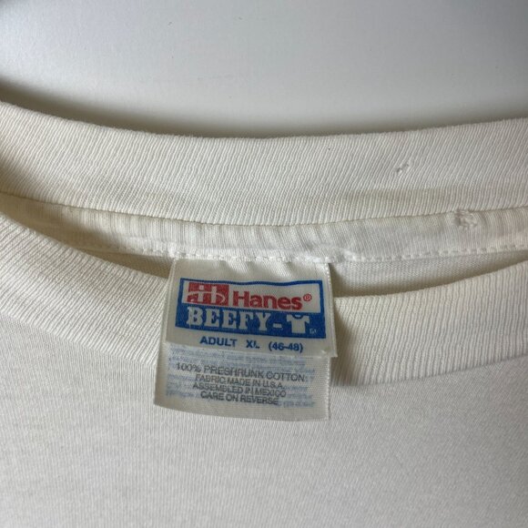 Vintage 90s Y2K Motorsports Dewey Cheetham Howe Racing T Shirt White XL Solid - Picture 4 of 16